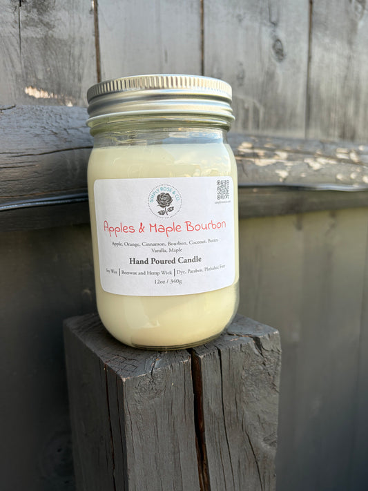 Apples & Maple Bourbon~ 12oz. Candle