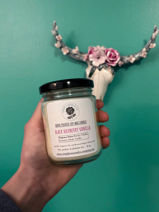 Black Raspberry Vanilla~ 8oz. Candle