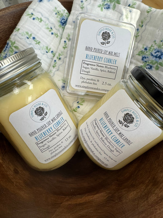 Blueberry Cobbler~  8oz. Candle