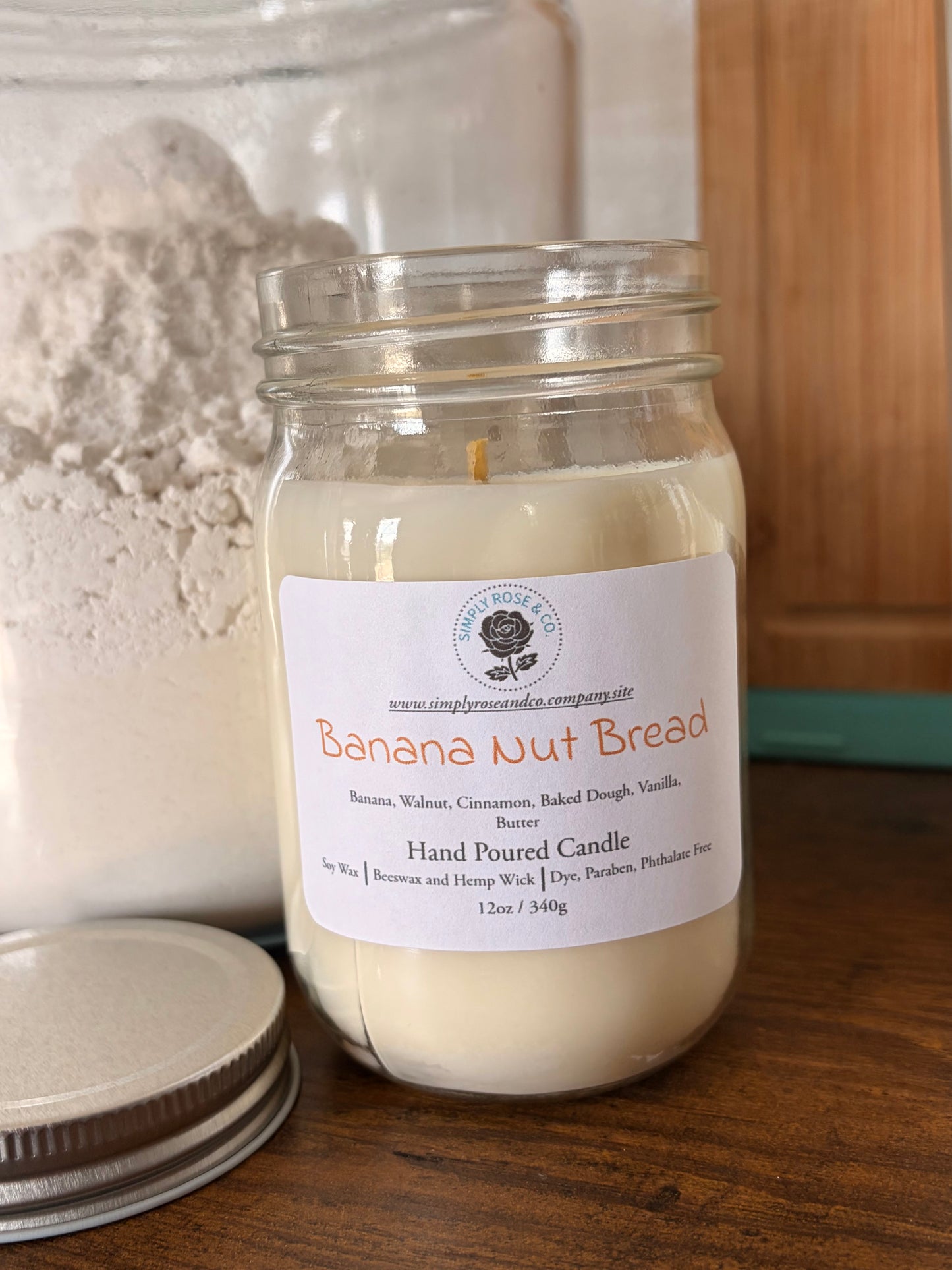 Banana Nut Bread~ 12oz. Candle