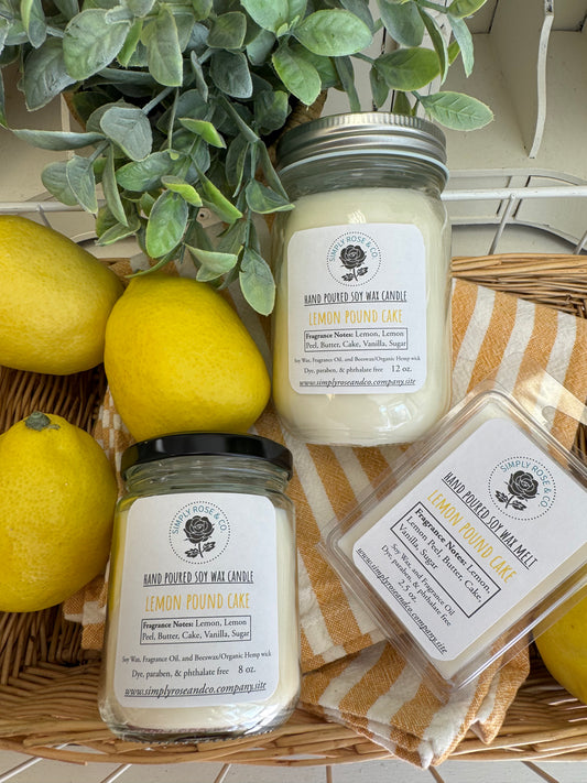 Lemon Pound Cake~ 8oz. Candle