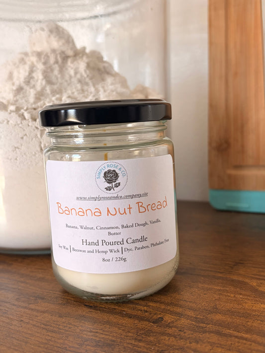 Banana Nut Bread~ 8oz. Candle