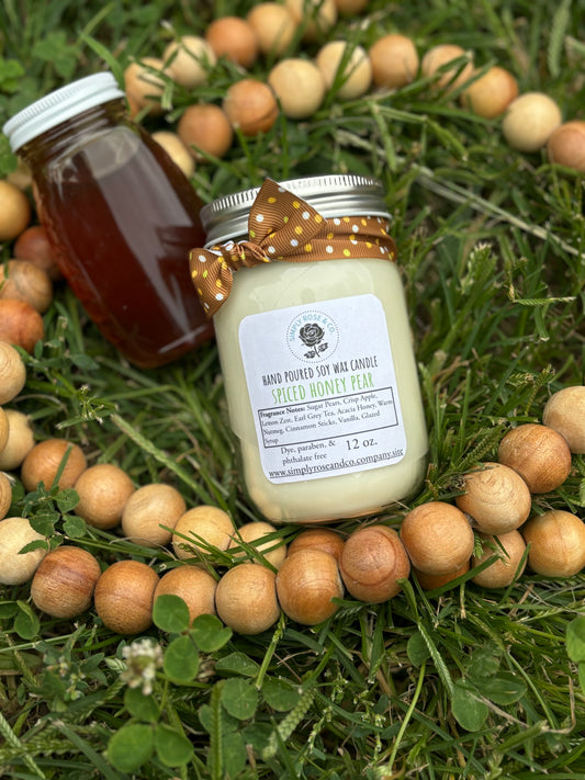 Spiced Honey Pear~ 12oz. Candle