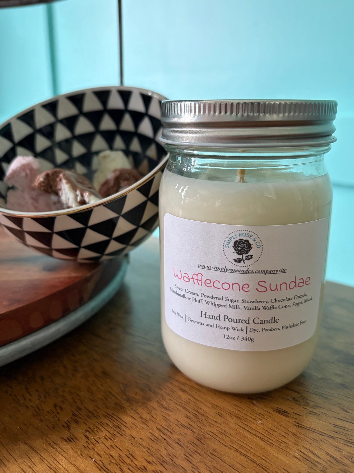 Wafflecone Sundae~ 12oz. Candle