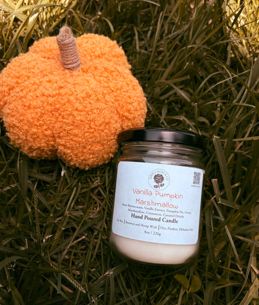Vanilla Pumpkin Marshmallow~ 12oz. Candle