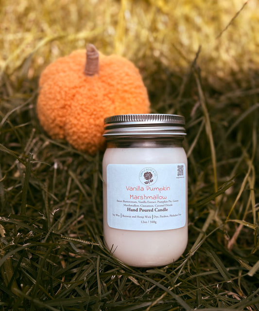 Vanilla Pumpkin Marshmallow~ 12oz. Candle